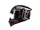 Capacete Fechado Bieffe B12 Phanton Esportivo Preto e Vermelho Tamanho 58