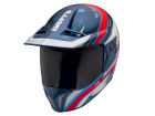 Capacete Bieffe 3 Sport Azv50 Tamanho 58 Azul E Vermelho Trail Cross