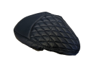 CAPA DE BANCO ROYAL ENFIELD HUNTER 350 PRETO OLD SCHOOL DIAMANTADA