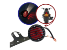 Lanterna Traseira Custom Vedder Grelha Retro Luz Freio 12v Cafe Racer